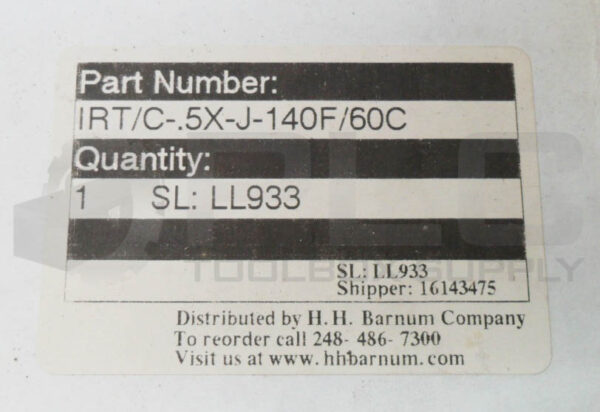 NEW H.H. BARNUM IRT/C-.5-J-140F/60C INFARED THERMOCOUPLE IRT/C-.5X-J-140F/60C - Image 5