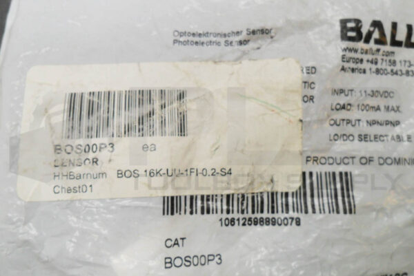 SEALED NEW BALLUFF BOS00P3 BOS 16K-UU-1FI-0.2-S4 11-30VDC *READ* - Image 4