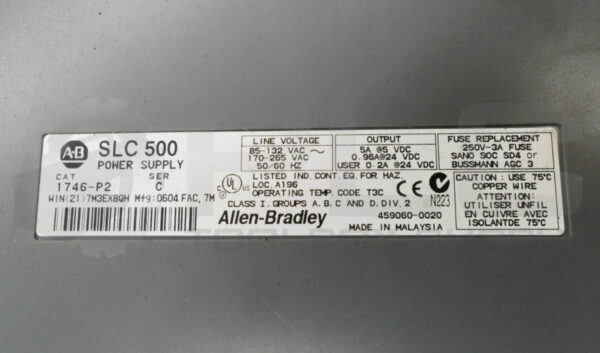 ALLEN BRADLEY 1746-P2 /C POWER SUPPLY W/ 1746-A7 /B 7 SLOT CHASSIS *READ* - Image 9