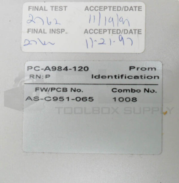 SCHNEIDER AUTOMATION PC-A984-120 CPU MODULE 1.5K MEM 1XMB - Image 5