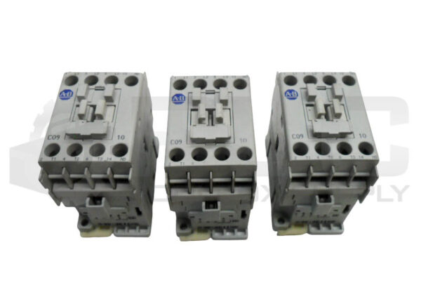 LOT OF 3 ALLEN BRADLEY 100-C09*10 /A CONTACTOR 600VAC 25A
