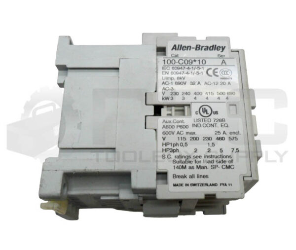 LOT OF 3 ALLEN BRADLEY 100-C09*10 /A CONTACTOR 600VAC 25A - Image 5