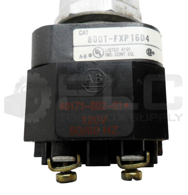 ALLEN BRADLEY 800T-FXP16D4 /T PUSH BUTTON W/ 40171-002-01 COIL W/ 800T-XA /D - Image 5