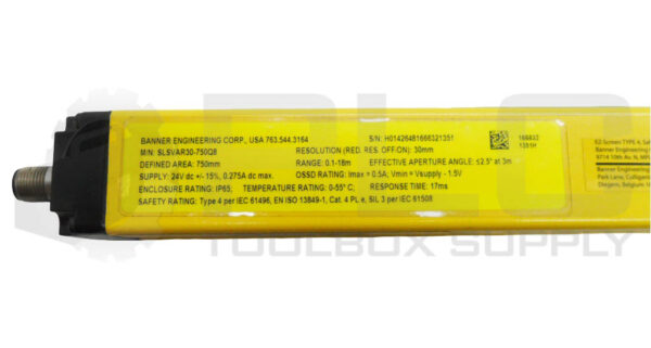 BANNER SLSVAR30-750Q8 EZ SCREEN LIGHT CURTAIN 24VDC 0.1-18M - Image 5