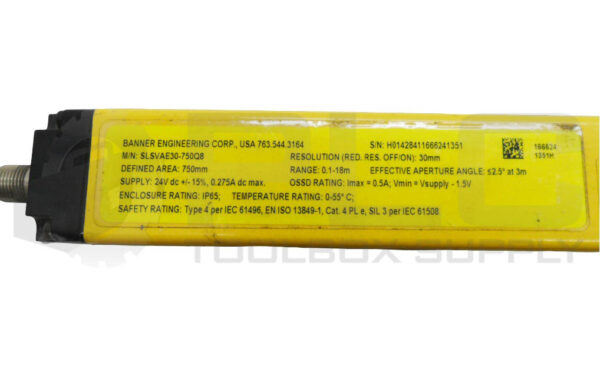 BANNER SLSVAE30-750Q8 EZ SCREEN LIGHT CURTAIN 24VDC 0.1-18M - Image 5