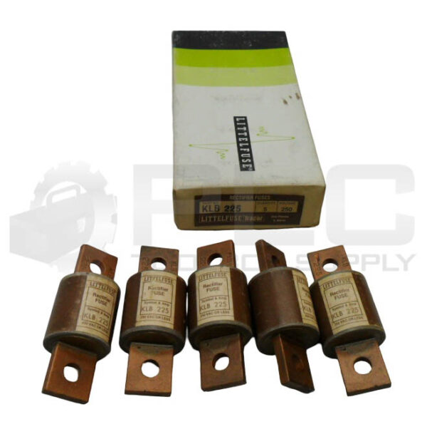 NEW BOX OF 5 LITTELFUSE KLB225 RECTIFIER FUSE 225A 250V *READ*