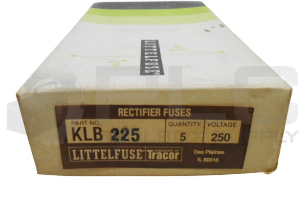 NEW BOX OF 5 LITTELFUSE KLB225 RECTIFIER FUSE 225A 250V *READ* - Image 5