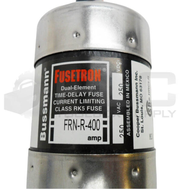 NEW COOPER BUSSMANN FRN-R-400 FUSETRON FUSE 400A 250V AC/DC *READ* - Image 4