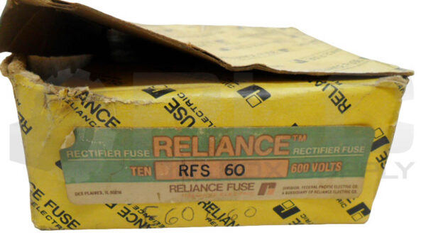 NEW BOX OF 10 RELIANCE RFS60 RECTIFIER FUSE 60A 600V *READ* - Image 5