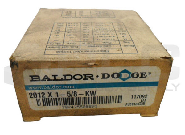 NEW BALDOR 2012 X 1-5/8-KW TAPER LOCK BUSHING 1-5/8" BORE *READ* - Image 6