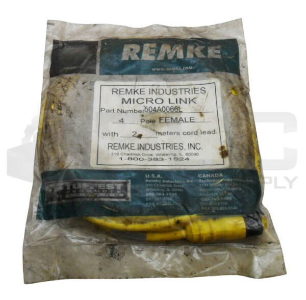 SEALED NEW REMKE 504A0066L MICRO LINK PLUG ASSEMBLY 4 POLE FEMALE 2M *READ*