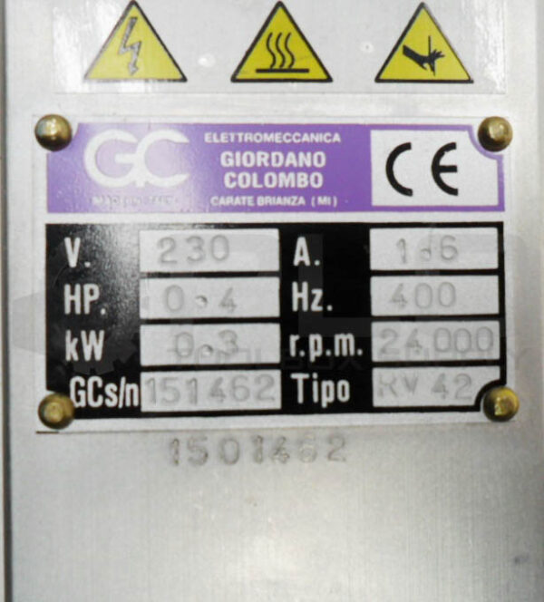 NEW GIORDANO COLOMBO PV42 ROUTER MOTOR 230V 0.4HP 24000RPM 1.6A 400HZ 1501462 - Image 5
