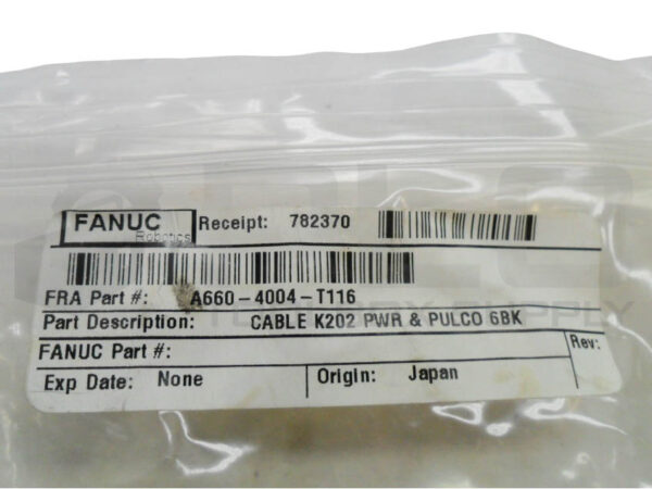 NEW FANUC A660-4004-T116 ROBOT CONNECTION CABLE K202 PWR & PULCO 6BK - Image 4