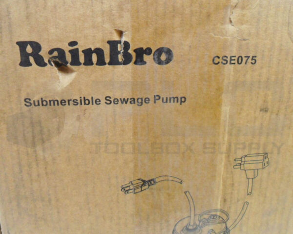 SEALED NEW RAINBRO CSE075 SUBMERSIBLE SEWAGE PUMP 3/4HP *READ* - Image 3