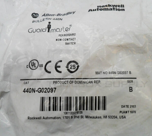 SEALED NEW ALLEN BRADLEY 440N-G02097 /B NON CONTACT SWITCH - Image 3