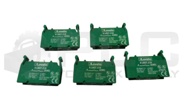 LOT OF 5 NEW LOVATO 8 LM2T.C10 CONTACT BLOCK 690V 10A