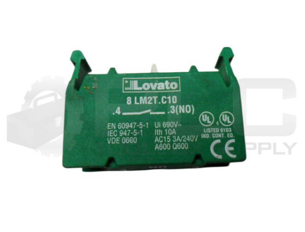 LOT OF 5 NEW LOVATO 8 LM2T.C10 CONTACT BLOCK 690V 10A - Image 2