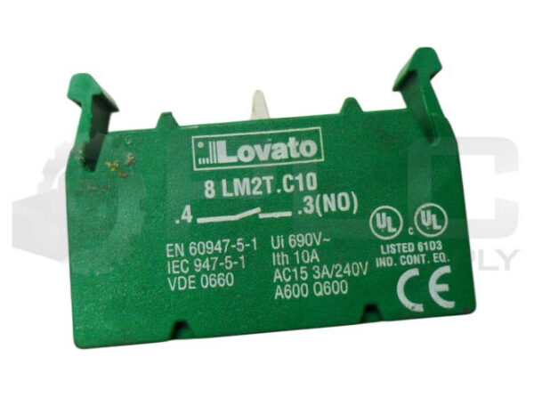 LOT OF 5 NEW LOVATO 8 LM2T.C10 CONTACT BLOCK 690V 10A - Image 4