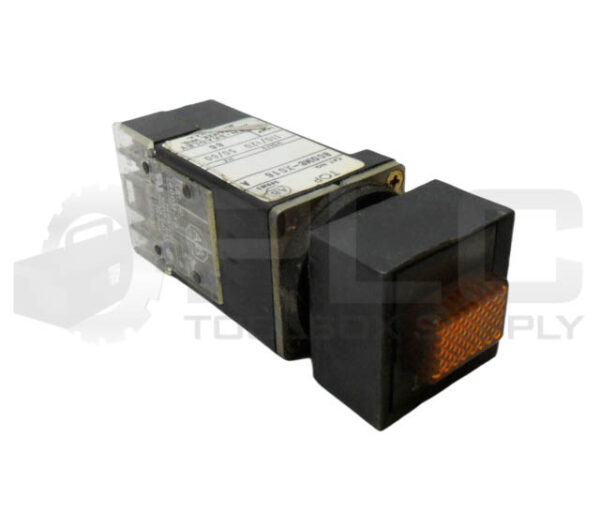 ALLEN BRADLEY 800MB-X016 /A PUSH BUTTON AMBER W/ 800M-XA /B CONTAT BLOCK