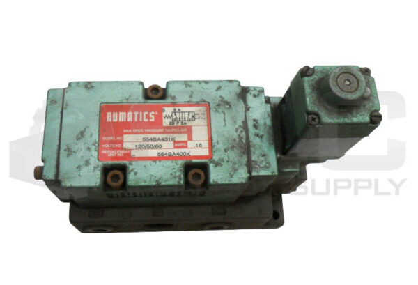 NUMATICS 554BA431K SOLENOID VALVE W/ 237-614B COIL 100-120V 50/60HZ .09A - Image 2