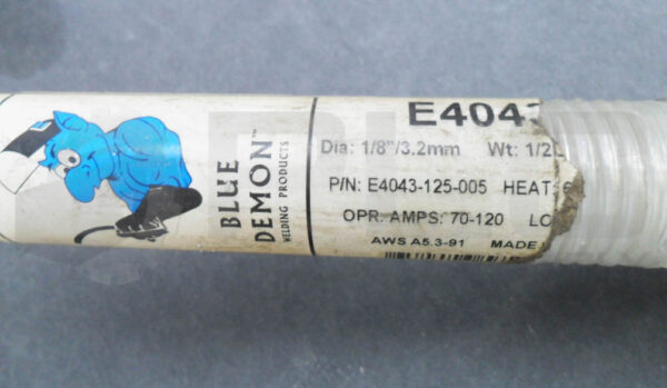 NEW PACK OF 9 BLUE DEMON E4043-125-005 STICK ELECTRODE ROD 1/8" E4043 *READ* - Image 3