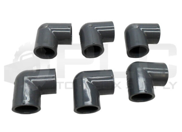 LOT OF 6 NEW LASCO D2467 90 DEGREE ELBOW 1" SCH80 PVC1 NSF-PW