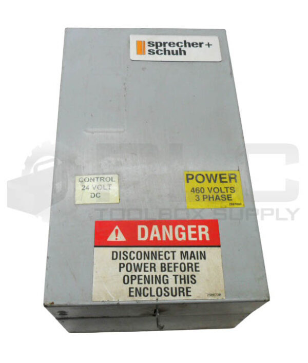 SPRECHER + SCHUH 55-530282G008 STARTER CONTACT ENCLOSURE 24VDC 460V 3PH
