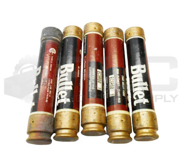 LOT OF 5 BULLET ECSR60 TIME DELAY FUSE 60A 600VAC