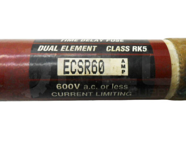LOT OF 5 BULLET ECSR60 TIME DELAY FUSE 60A 600VAC - Image 4