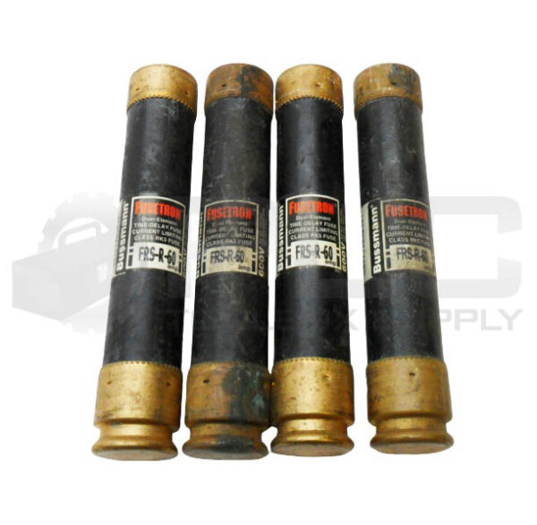 LOT OF 4 BUSSMANN FRS-R-60 DUAL ELEMENT FUSE 60A 600VAC