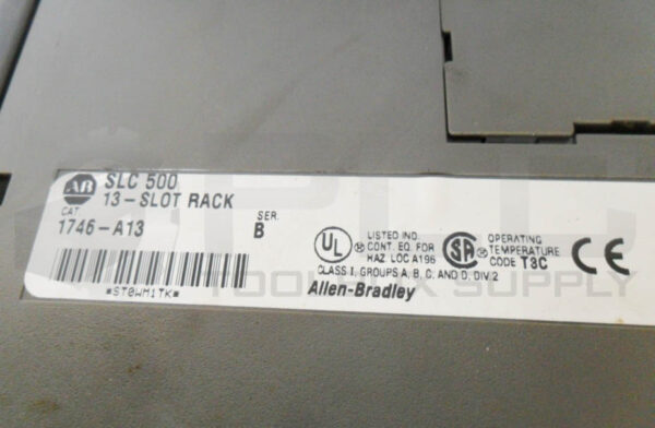ALLEN BRADLEY 1746-P2 /C POWER SUPPLY W/ 1746-A13 SER B 13-SLOT RACK *READ* - Image 8