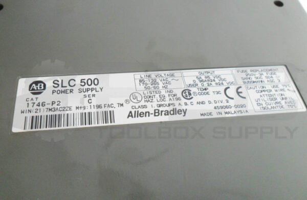 ALLEN BRADLEY 1746-P2 /C POWER SUPPLY W/ 1746-A13 SER B 13-SLOT RACK *READ* - Image 9