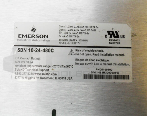 SOLA SDN 10-24-480C POWER SUPPLY 380-480V 0.7A - Image 5