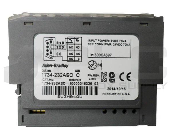 ALLEN BRADLEY 1734-232ASC /C INTERFACE MODULE 5-24VDC - Image 4
