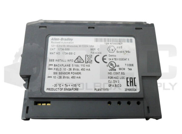ALLEN BRADLEY 1734-SSI /C I/O ENCODER INPUT MODULE 10-28VDC - Image 3