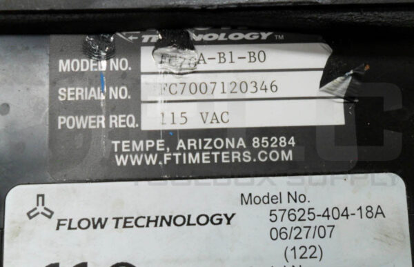 FLOW TECHNOLOGY FC70A-B1-B0 FLOW CONTROLLER 115VAC FC-70 57625-404-18A - Image 6