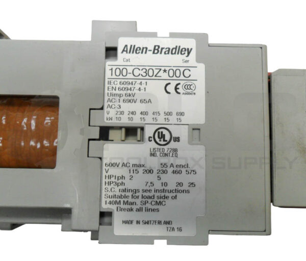 ALLEN BRADLEY 100S-C30DJ14BC /C W/ 100-C30Z*00 /C W/ 100S-F /B W/ 100-S/ B - Image 7