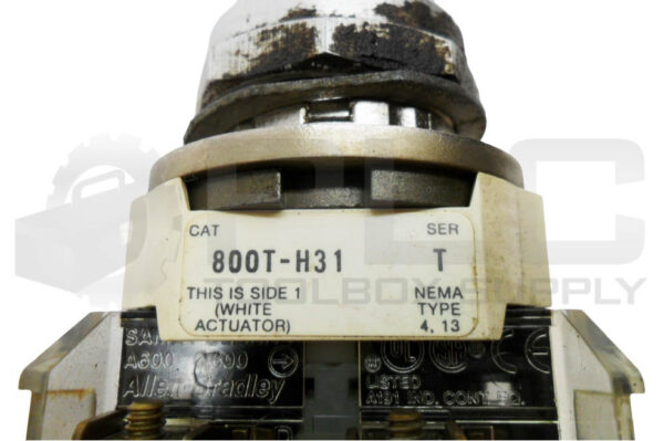 ALLEN BRADLEY 800T-H31 /T SELECTOR SWITCH W/ 800T-XA /D CONTACT BLOCK - Image 5