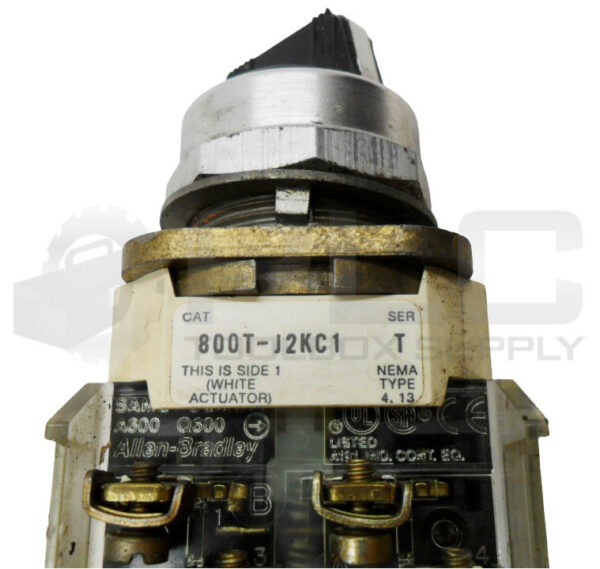 ALLEN BRADLEY 800T-J2KC1 /T SELECTOR SWITCH W/ (2) 800T-XA /D CONTACT BLOCK - Image 6