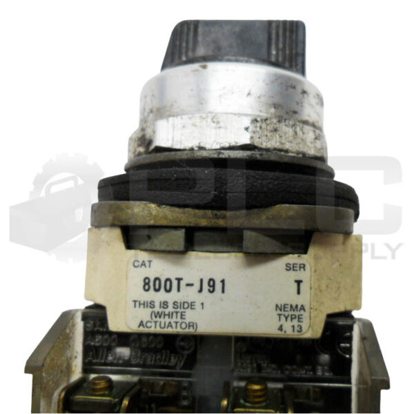 LOT OF 3 ALLEN BRADLEY 800T-J91 /T SELECTOR SWITCH W/ 800T-XA /D CONTACT BLOCK - Image 5