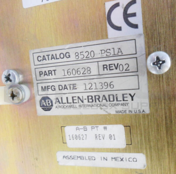 ALLEN BRADLEY 8520-PS1A POWER SUPPLY 115-230V 8/5.5A 160628 - Image 5