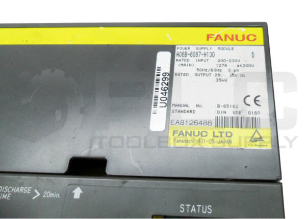 FANUC A06B-6087-H130 /D POWER SUPPLY MODULE 200-230V 127A **READ** - Image 5
