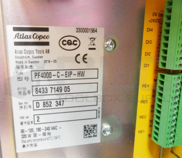 ATLAS COPCO PF4000-C-EIP-HW TIGHTENING CONTROLLER - Image 9