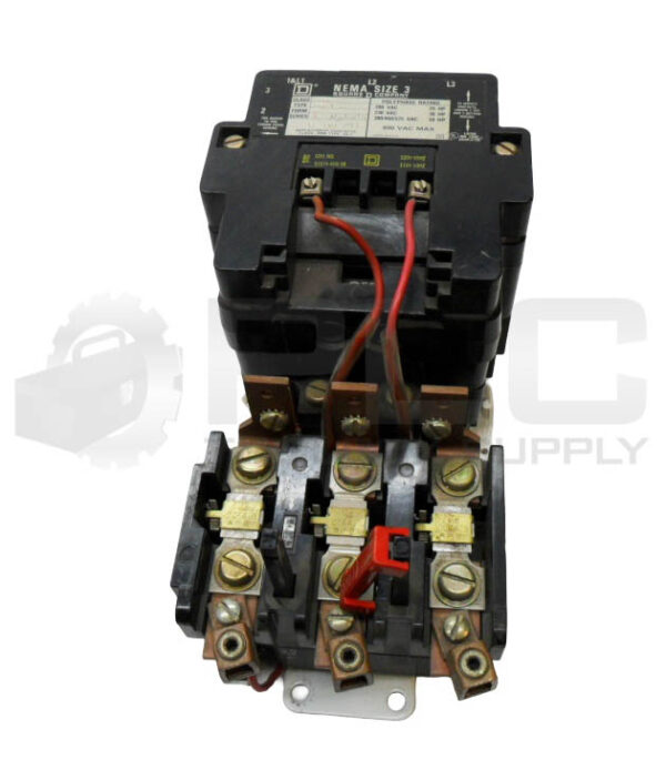SQUARE D 8536 SEG-1 /A MOTOR STARTER 600VAC 50HP W/ 31074-400-38 COIL