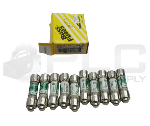 NEW BOX OF 10 BUSSMANN FNQ-R-1/4 CC-TRON FUSE 1/4A 600VAC *READ*