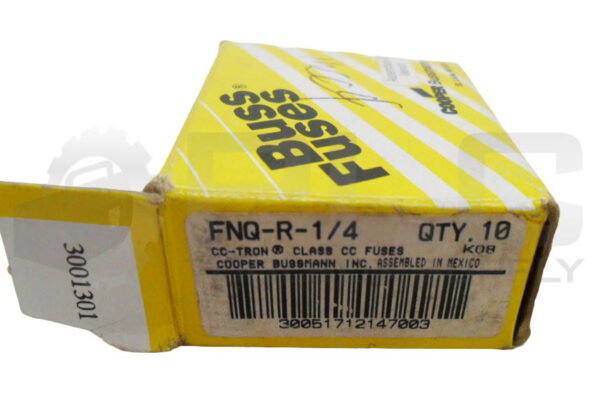 NEW BOX OF 10 BUSSMANN FNQ-R-1/4 CC-TRON FUSE 1/4A 600VAC *READ* - Image 5