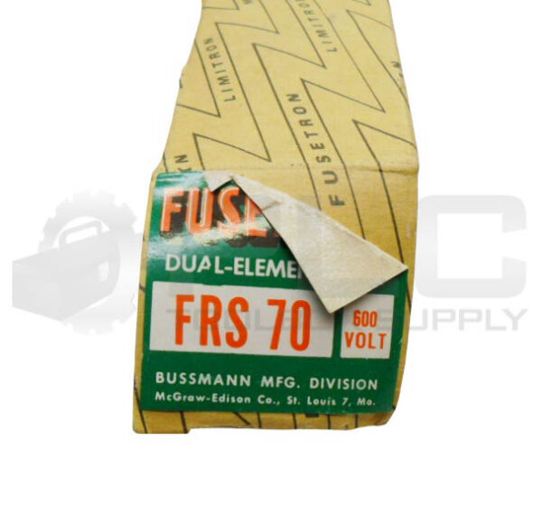 LOT OF 5 NEW BUSSMANN FRS 70 DUAL ELEMENT FUSE 70A 600V *READ* - Image 6