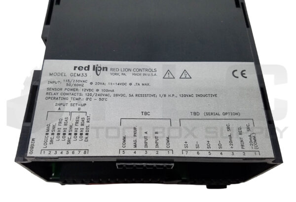 RED LION GEM33060 COUNTER/RATE INDICATOR UNIT - Image 3