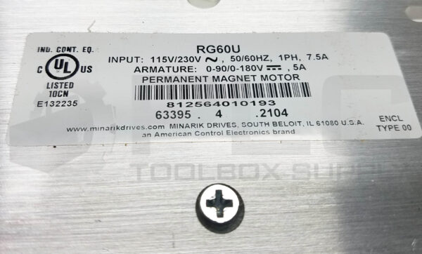 NEW MINARIK RG60U PERMANENT MAGNET MOTOR 115/230V 50/60HZ 1PH 7.5A - Image 5