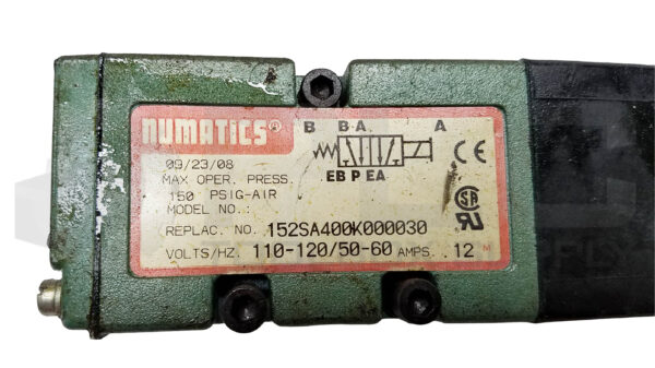 NUMATICS 152SA400K000030 VALVE 150PSI - Image 4